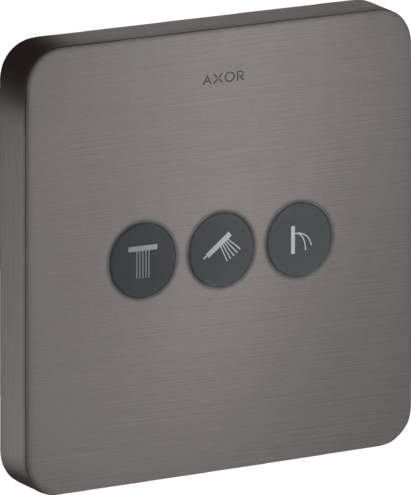 Переключатель потоков ShowerSelect Axor, шлифованный черный хром арт. 36773340