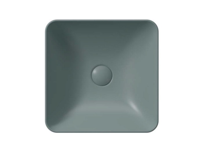 Раковина накладная 38х38х14 см, цвет agave matte, санфаянс, Color-elements GSI арт. 903804