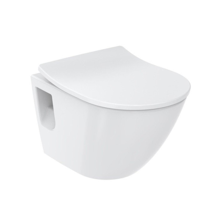 Унитаз подвесной 53x38 см, безободковый, с системой смыва Tornado Flush, NC TOTO, CW762Y цвет: белый