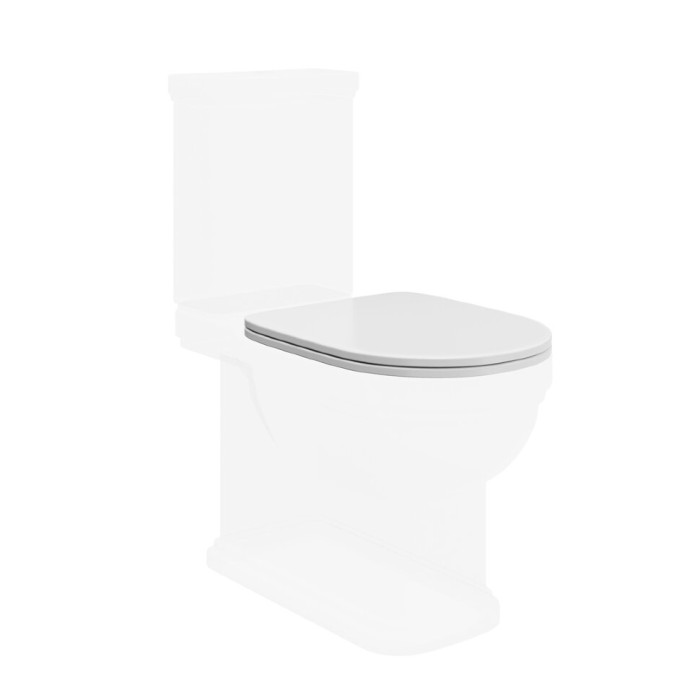 Сиденье для напольного унитаза, Pompei Kerama Marazzi, белый - PO.seat.01\WHT
