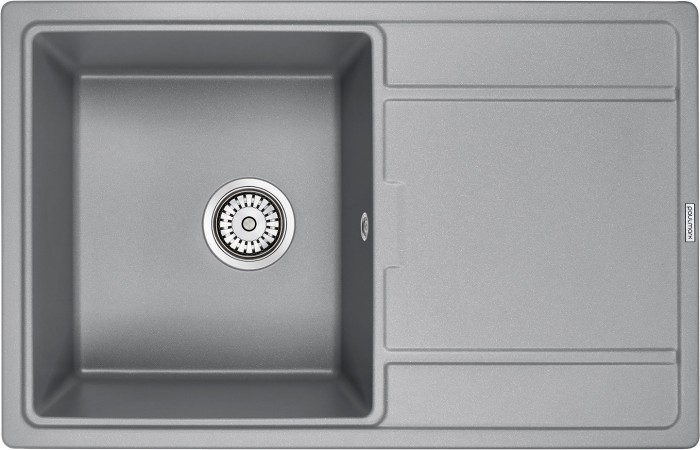 Мойка для кухни гранит 780х500 Paulmark FLUGEN 50-780, серый металлик - PM217850-GRM