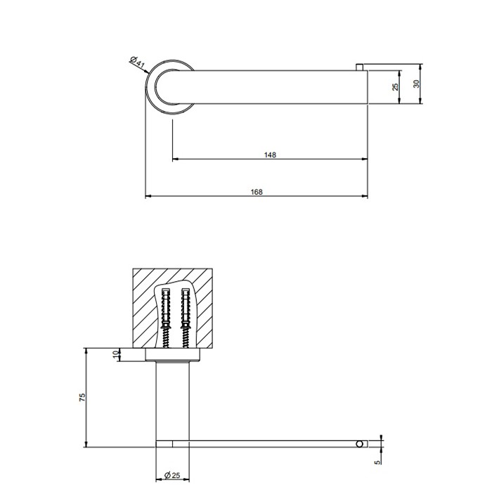 Держатель для т/б., подвесной, Gessi Emporio accessories, finox brushed nickel арт. 38849#149