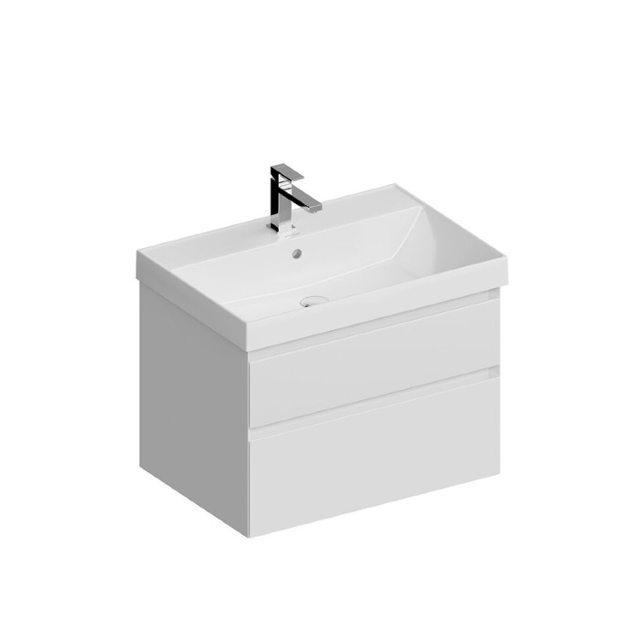 Тумба подвесная с ящиками 70см, Cubo Kerama Marazzi, белый - CUB.70.2\WHT.M