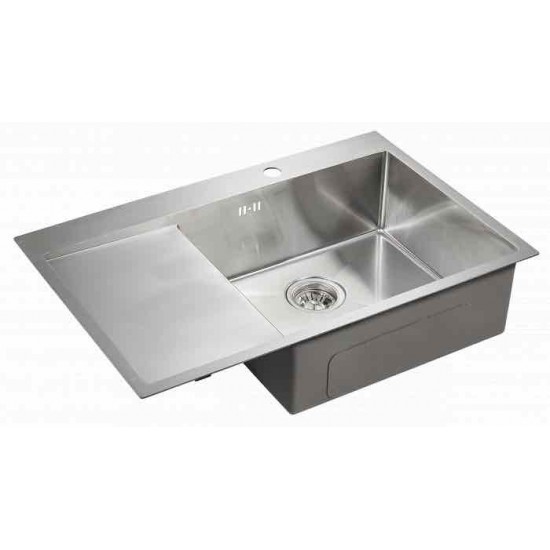 Мойка для кухни нержавеющая 780х510мм Paulmark ATLAN R, брашированная нерж. сталь, правая - PM217851-BSR