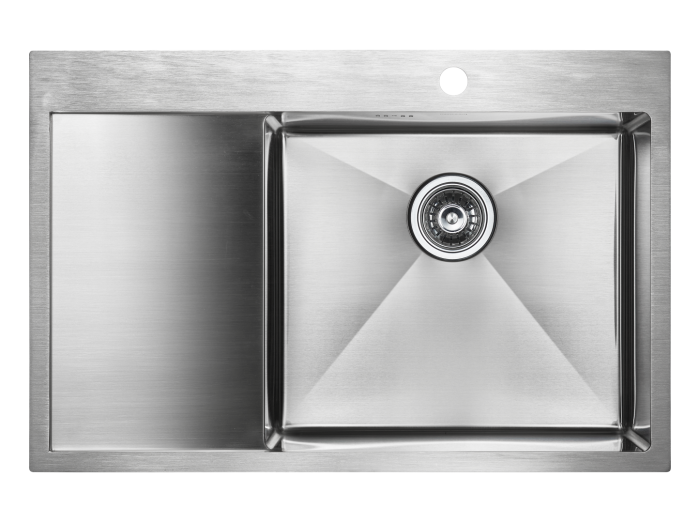 Мойка для кухни нержавеющая 780х510мм Paulmark ATLAN R, брашированная нерж. сталь, правая - PM217851-BSR