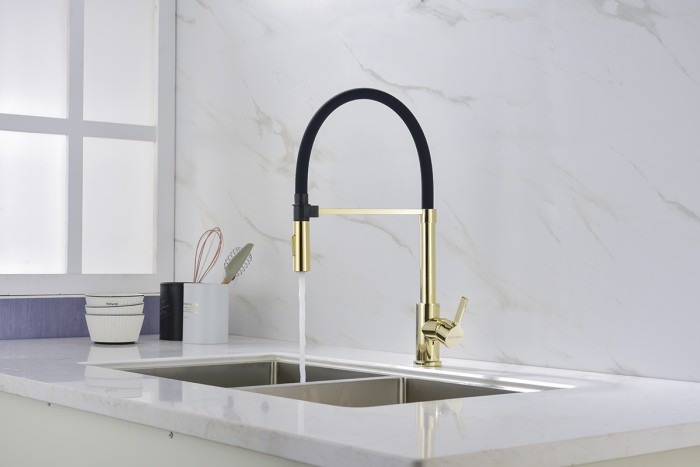 Смеситель для кухни  Paulmark HALT, золото - Ha214021-G