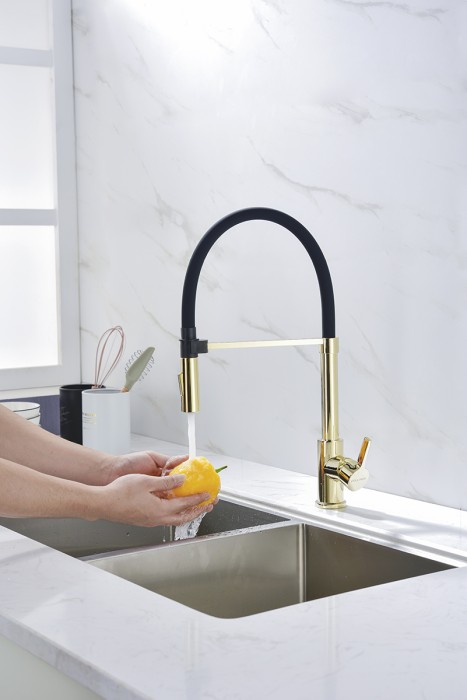 Смеситель для кухни  Paulmark HALT, золото - Ha214021-G