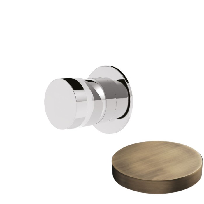 Встраиваемый смеситель для душа с мини-розеткой, Giulini My ring, бронза матовая арт. MR0015D/1EPBROP