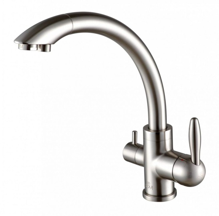 Смеситель для кухни  Paulmark ESSEN, никель, две воды - Es213001-NI