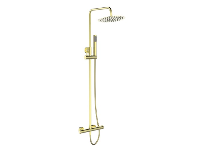 Душевая стойка BelBagno, глянцевый золото, UNO, однорычажный арт. UNO-DOCM-ORO