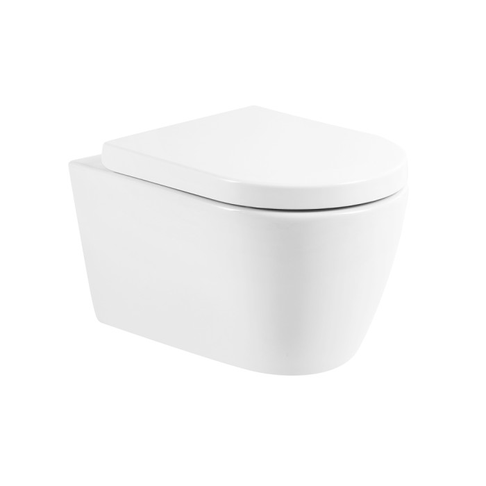 Подвесной унитаз, безободковый, BelBagno, белый глянцевый, MARINO арт. BB105CHR/BB105SC