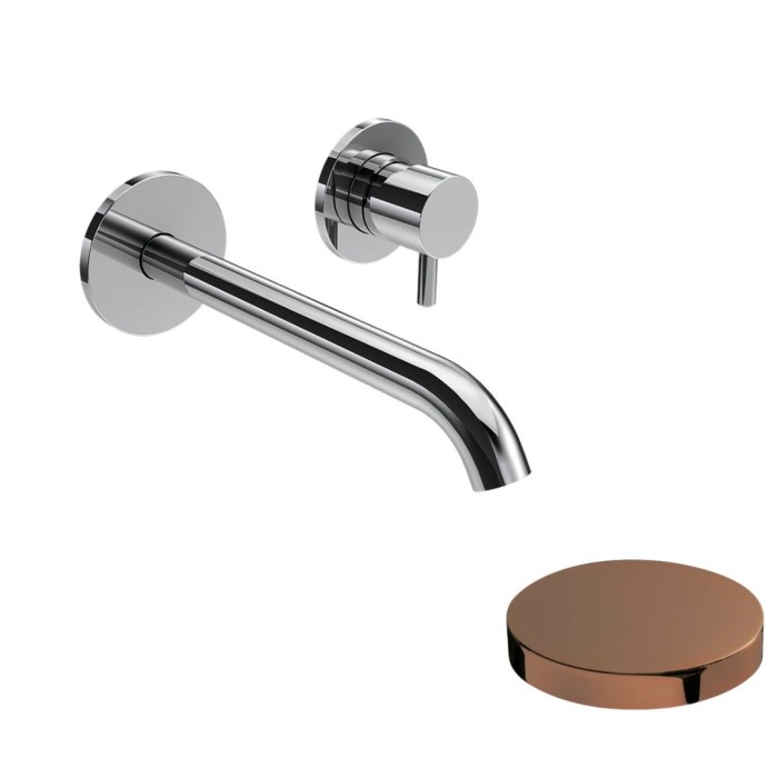 Внешняя часть для встраиваемого смесителя для раковины, излив 18 см, без донного клапана, Giulini My future, розовое золото арт. 5920-18EPRG