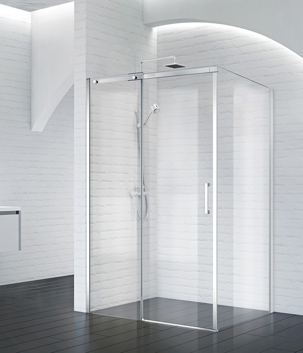 Душевой уголок 150x195 BelBagno, глянцевый хром, Acqua арт. ACQUA-AH-1-150/90-C-Cr