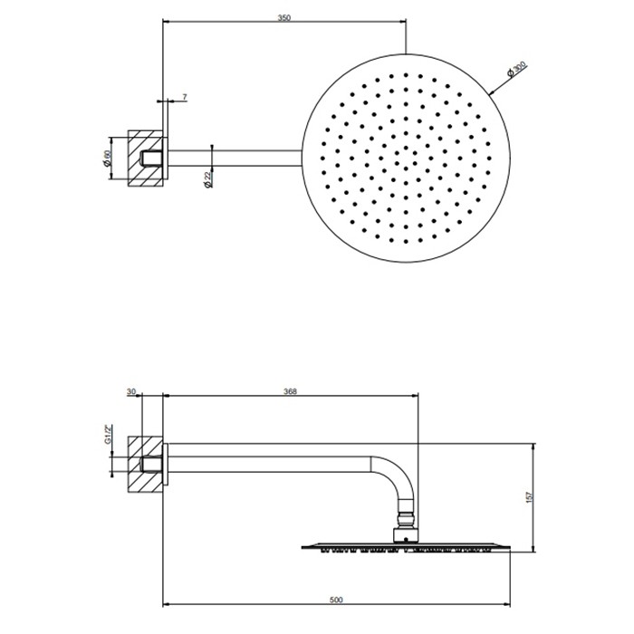 Верхний душ, подвесной, поворотная, с защитой от известкового налёта, Gessi Emporio shower, mirror steel арт. 47386#238