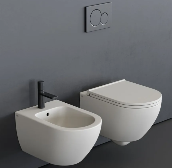 Биде подвесное Cielo Enjoy 53х35см, с креплениями, цвет белый арт. EJBS