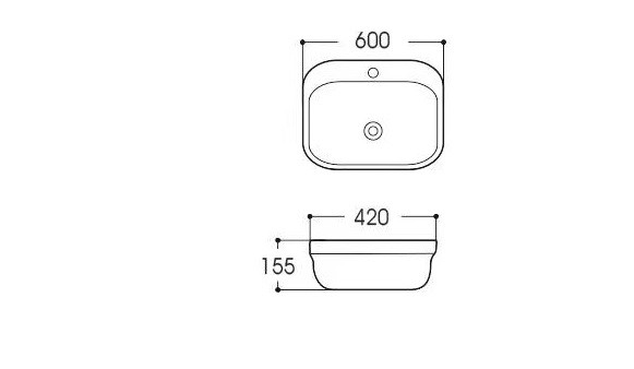 Раковина накладная 60x42 Aquatek Амадео арт. AQ6042-00
