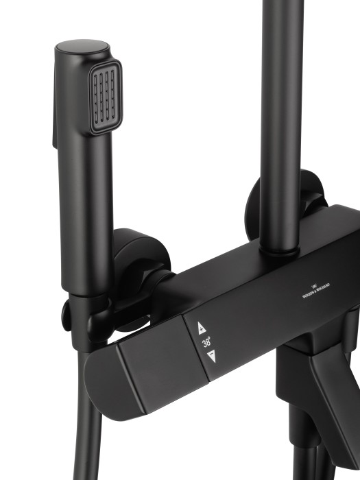 Душевая система с термостатом, Wonzon & Woghand The one, WW-B3094-MB цвет: черный