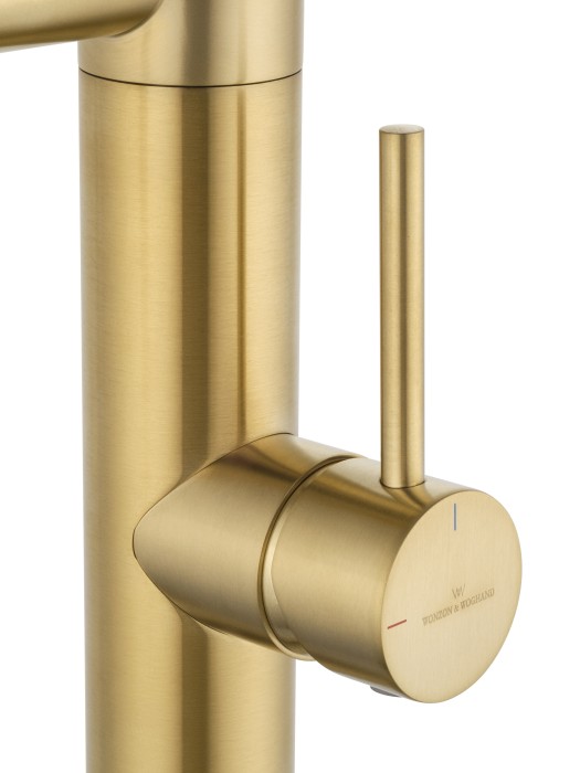 Смеситель для кухни с гибким изливом и подключением фильтра, Wonzon & Woghand, WW-88458007-BG цвет: золото