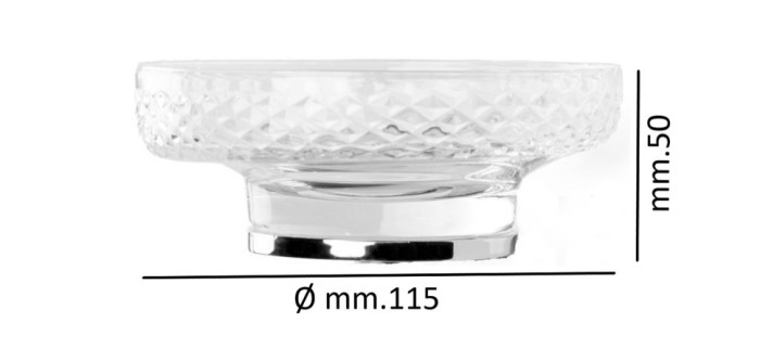 Настольная мыльница chrome, Boheme Aura_acc - 10251-CR