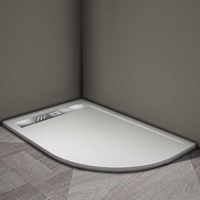 Душевой поддон 1200x900x30, Veconi Tezeo stone, искусственный камень, белый арт. TZ06L-12090A-01-19C3