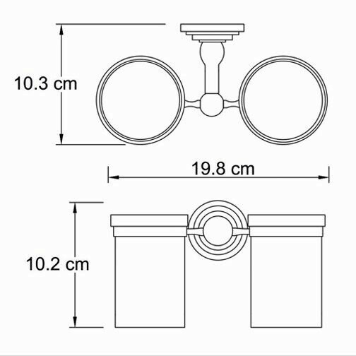 Подстаканник двойной WasserKRAFT Isar K-7300 арт. K-7328D