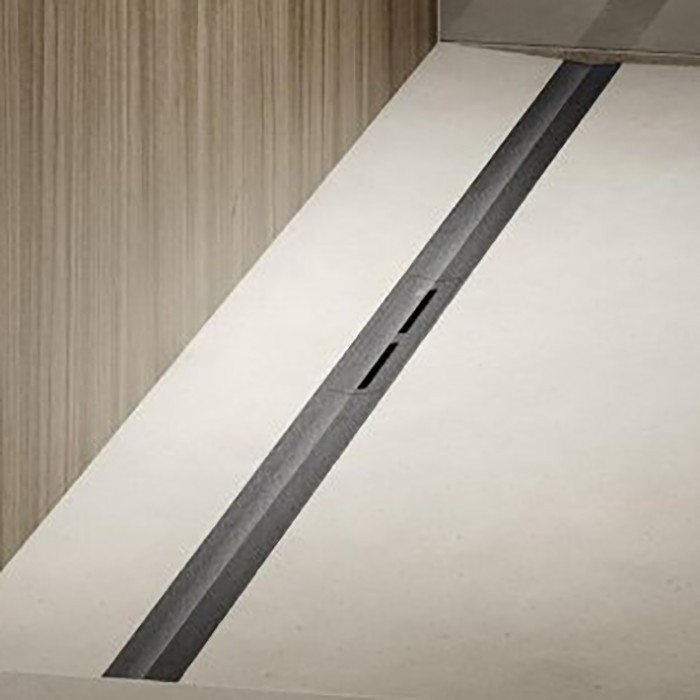Дренажная система 80см, pvd brushed stainless steel, black/сатин, черный, drainprofile TECE арт. 670821