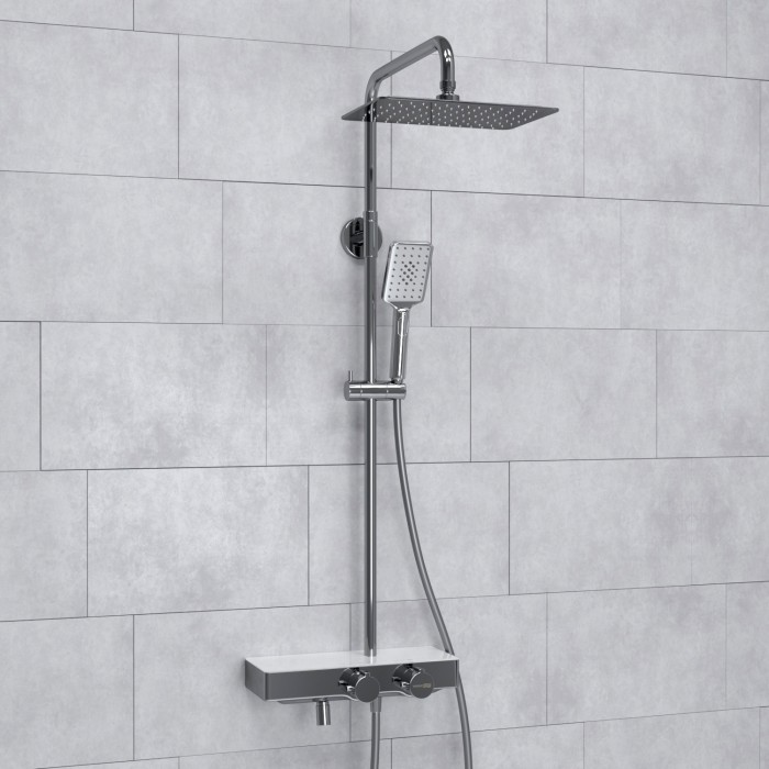 Душевая система с термостатическим смесителем WasserKRAFT арт. A113.069.126.CH Thermo