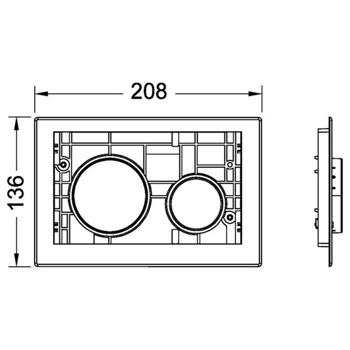Панель смыва для унитаза, черный матовый, loop 2.0 TECE арт. 9240619