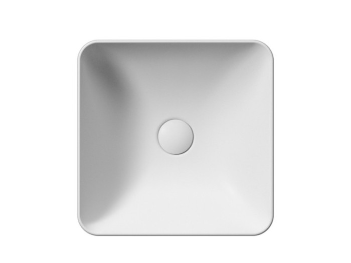 Раковина накладная 38х38х14 см, матовая, санфаянс, Color-elements GSI арт. 903809