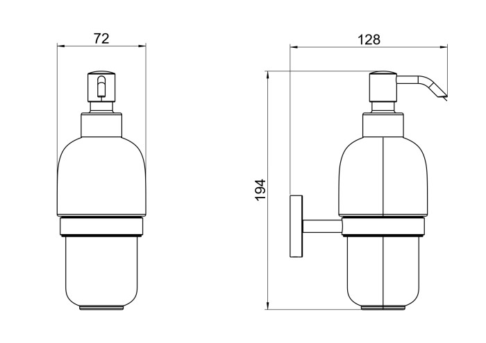Дозатор, Aquatek Бетта, хром арт. AQ4605CR
