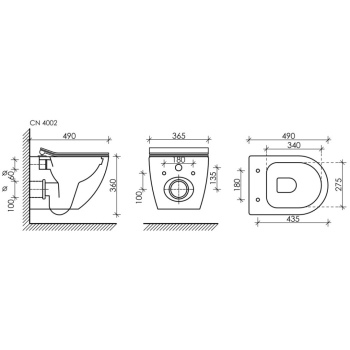 Инсталляция с кнопкой унитаз+шумоизоляция Ceramicanova Metropol арт. CN4002_1001W_1000