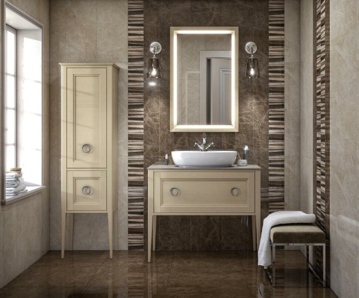 Пенал Neo напольный 175см, Plaza classic Kerama Marazzi, бежевый - PL.CN.175\CAP.M