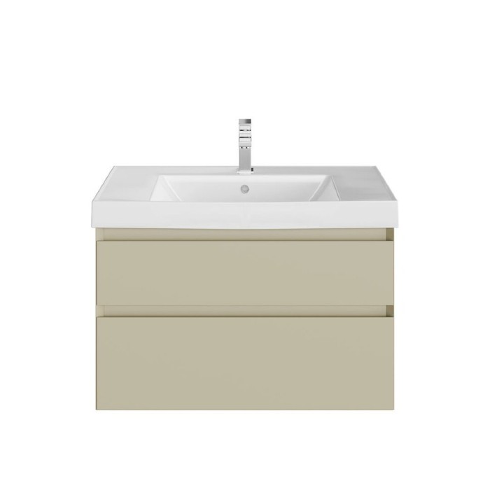 Тумба подвесная с ящиками 80см, Cubo Kerama Marazzi, бежевый - CUB.80.2\LIM