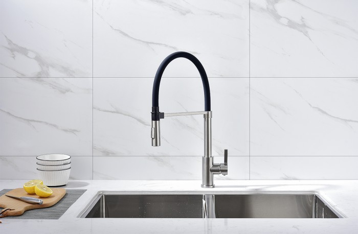 Смеситель для кухни  Paulmark HALT, никель - Ha214021-Ni