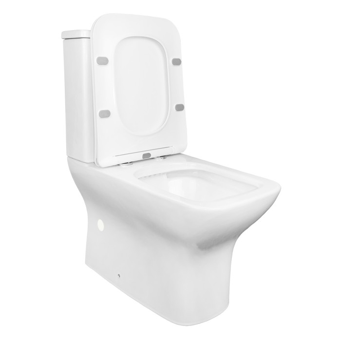 Унитаз-компакт 360х620х800 напольный, безободковый, с быстросъемным сиденьем микролифт, Azario Fresco арт. AZ-8302