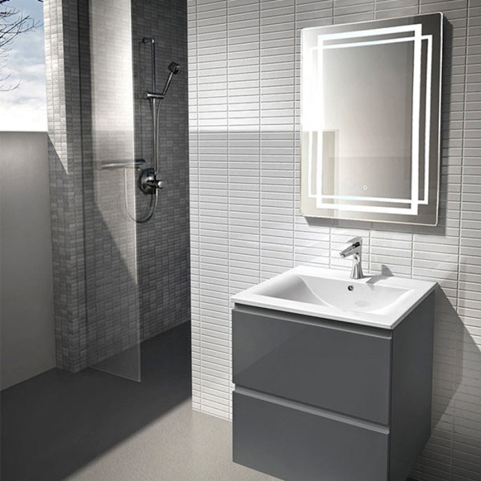 Зеркало Мадрид New 600*800 c подсветкой и диммером, сенсор выкл, Azario Капитан - ФР-00001414