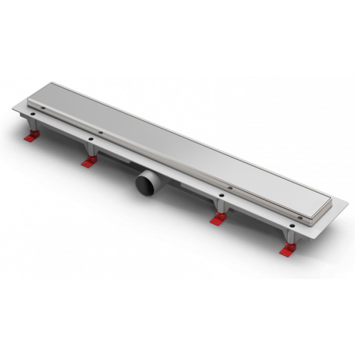 Душевой лоток D50 850 мм, боковой слив, пластиковый, рамка и решетка из нержавеющей стали, Klasik Azario - AZ-CH 850/50 KN