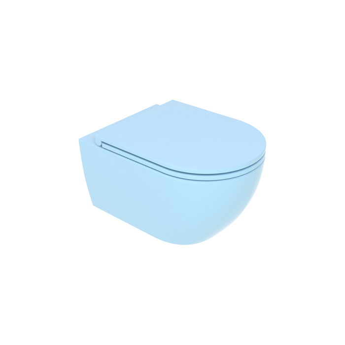 Чаша подвесного унитаза голубой матовый, GSG Ceramic Design Like, LKWCSO023