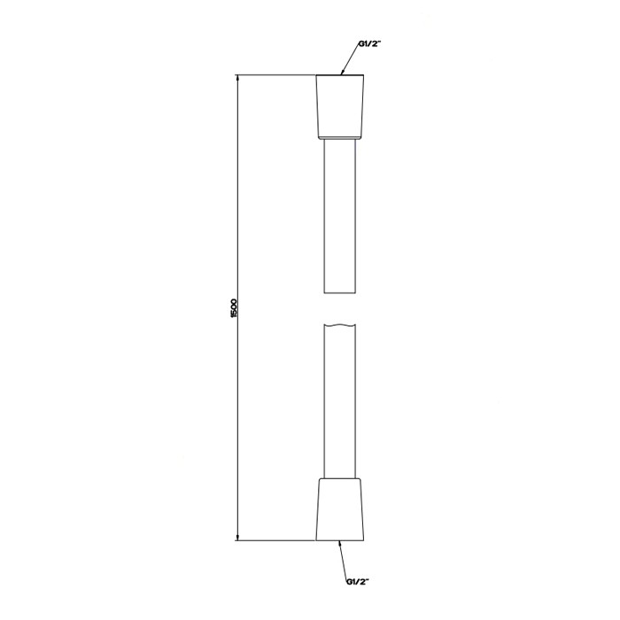 Шланг сromalux для ванны с коническим соединением на 1/2", длина 150 см, Gessi Shower316, шлифованная сталь арт. 54137#239