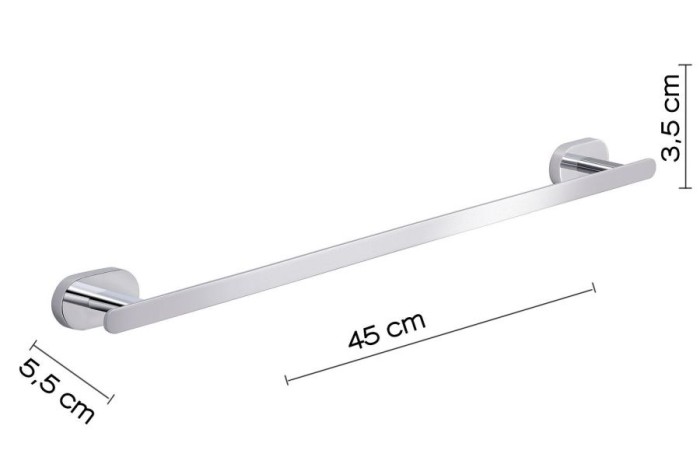 Полотенцедержатель, длина 45 см Bernina Gedy, BE21/45(13) цвет: хром