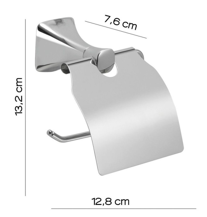 Бумагодержатель с крышкой Cervino Gedy, CE25(13) цвет: хром