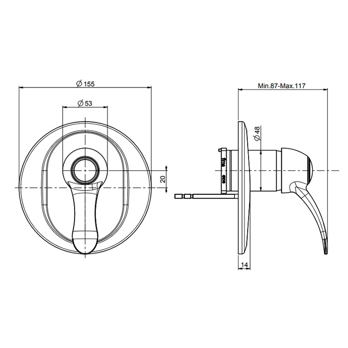 Fima Carlo Frattini Смеситель для душа, встраиваемый, Lamp, F3309X1OR цвет: золото