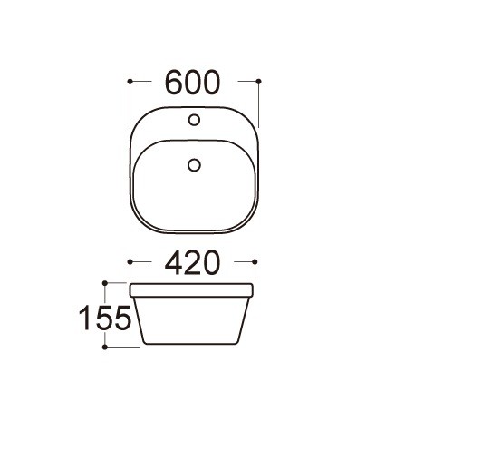 Раковина накладная 50x42 Aquatek Амадео арт. AQ5042-00