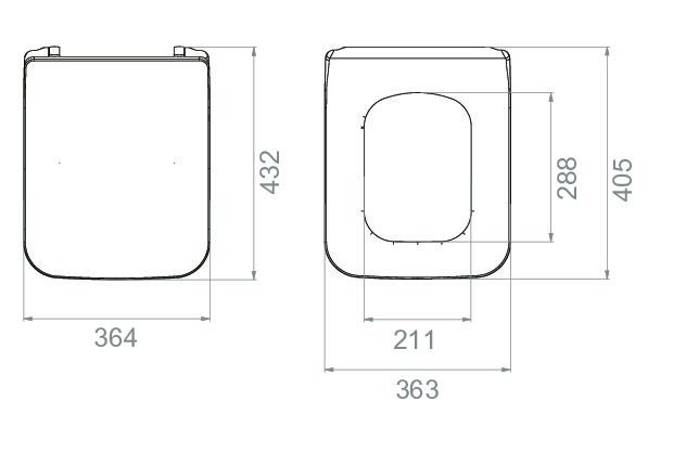 (Zen) крышка для унитаза slim glossy white, Boheme Mirage - 968-W