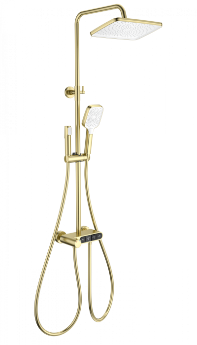 Душевая система с термостатом, Wonzon &amp; Woghand Muse, WW-B3112-BG цвет: золото
