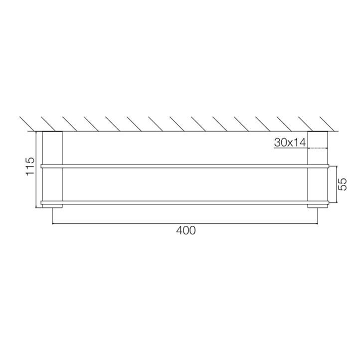 Fima Carlo Frattini Полотенцедержатель 30см., двойной, подвесной, Accessori, F6021/40NS цвет: черный