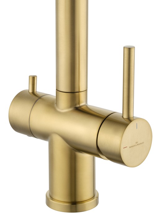 Смеситель для кухни с гибким изливом и подключением фильтра, Wonzon & Woghand, WW-88458009-BG цвет: золото