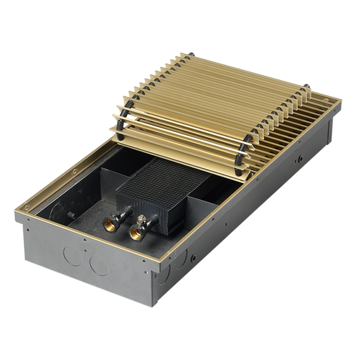 Конвектор отопления угловой itermic 2350х280х90мм, секция 2, с естественной конвекцией арт. ITTL.090.280.2350/C (2)90 Gold