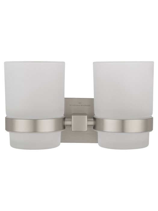 Два стакана для зубных щеток с держателем, Wonzon & Woghand Polo, WW-8928-BN цвет: никель