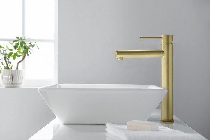 Смеситель для раковины Timo Saona высокий, золото матовое арт. 2311/17F